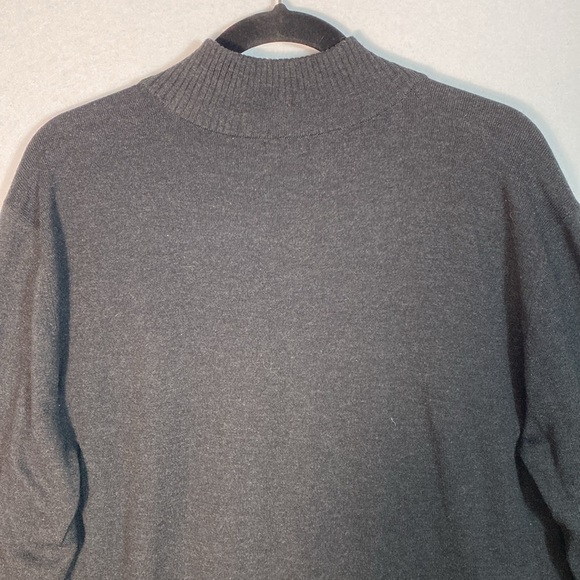 Smartwool Men's Sparwood Charcoal Black Merino Wool Quarter Zip Sweater XL - Picture 10 of 15
